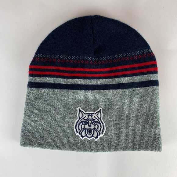 Arizona Wildcats NCAA Navy Blue Gray Captivating Knit Beanie Cap - Picture 1 of 4